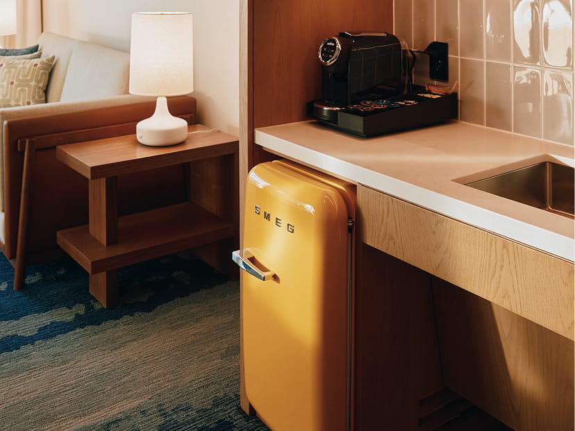 kitchenette in guest rooms 