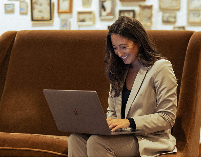 business woman using laptop 