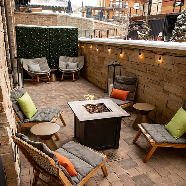 outdoor seating area meeting space