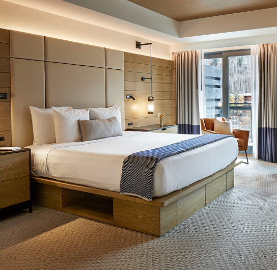 king bed in guest room