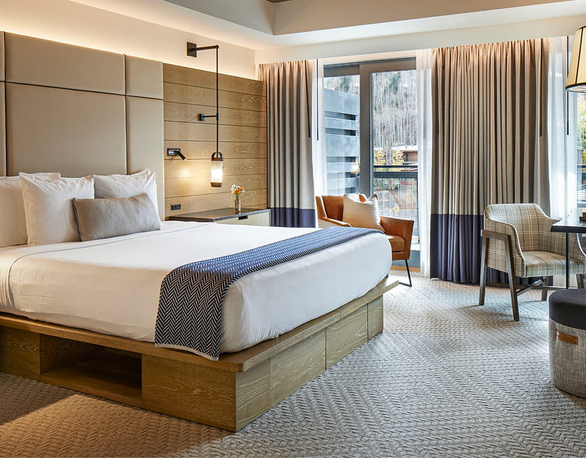 bed in room