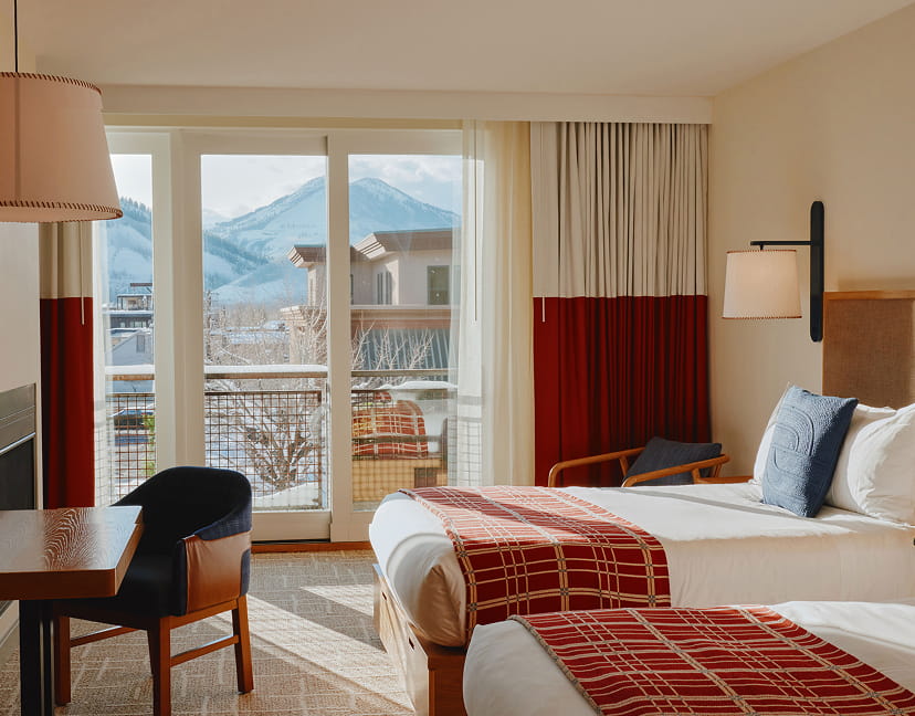 guest room at limelight ketchum