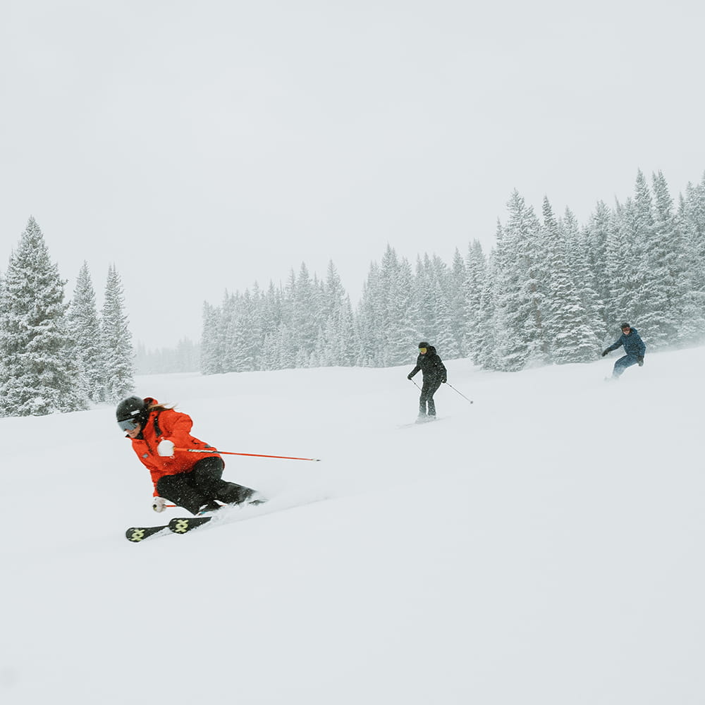 ski lesson on snowmass mountain