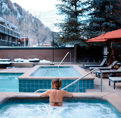 woman in hot tub