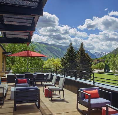 rooftop terrace in the summer
