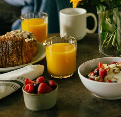 breakfast food on table
