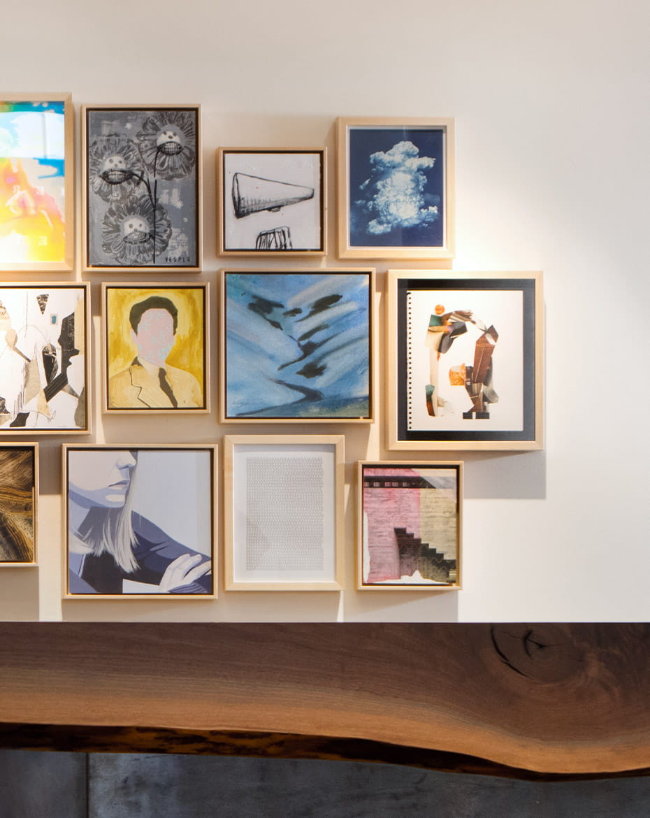 Framed art at Limelight Denver
