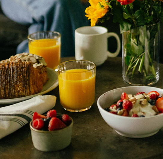 breakfast food on table