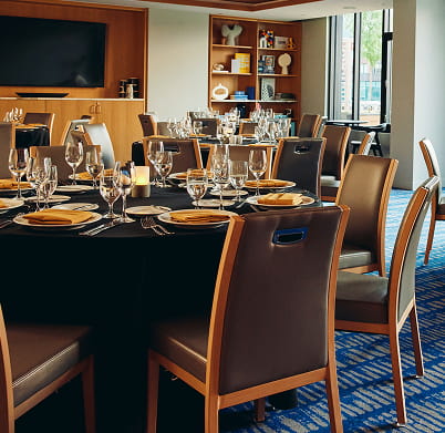 table in meeting venue space