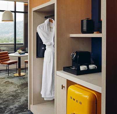 cubby storage area in guest rooms