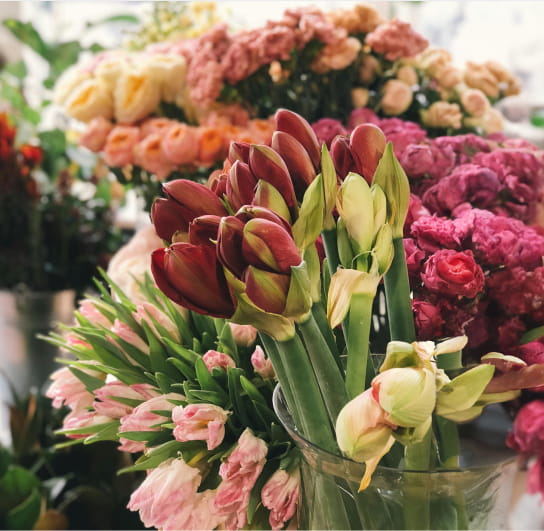 bouquet of bright flowers