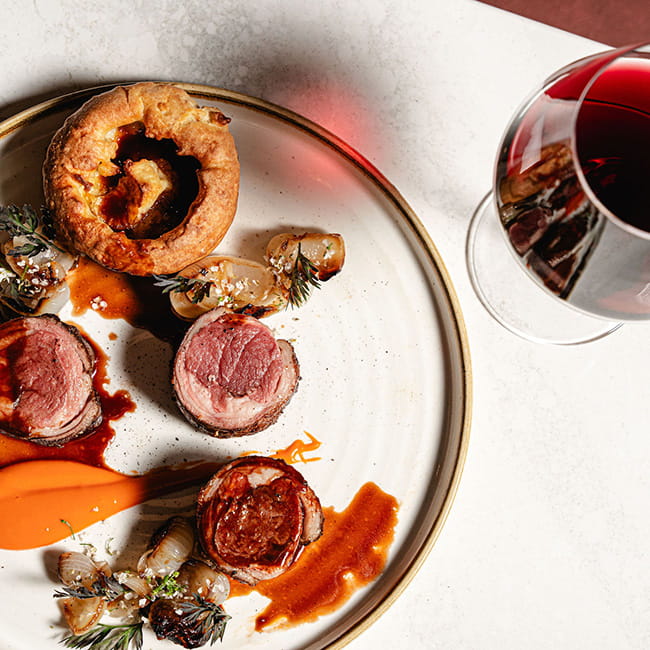 thanksgiving food and wine on table