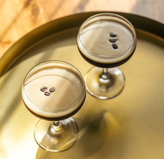 espresso martinis on table