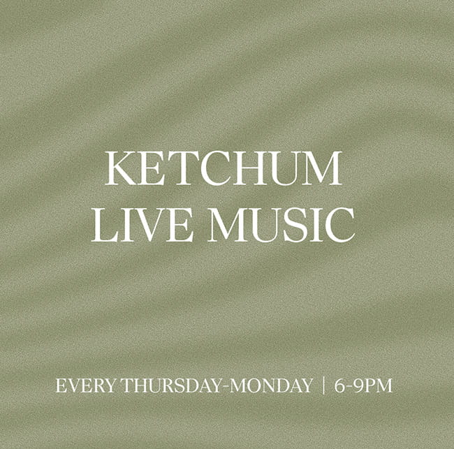 graphic that says "Ketchum Live Music"