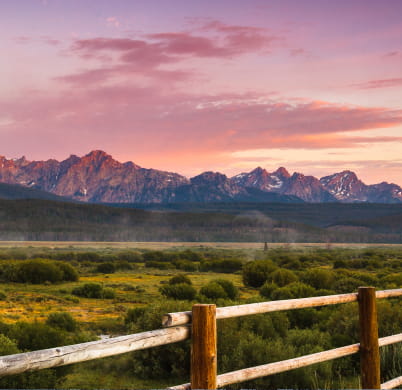 mountains in the summer
