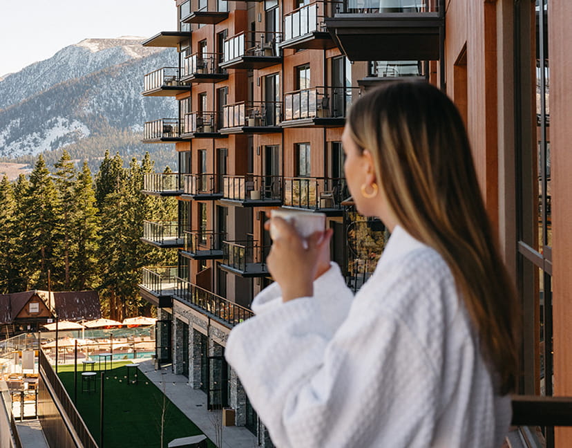 woman on balcony