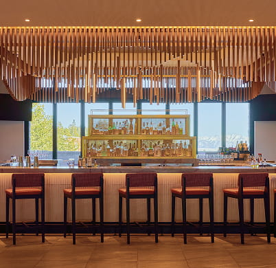 bar overlooking mountains at limelight mammoth