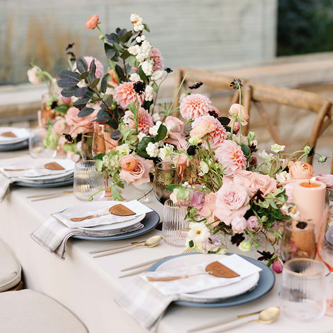 wedding table set at hotel
