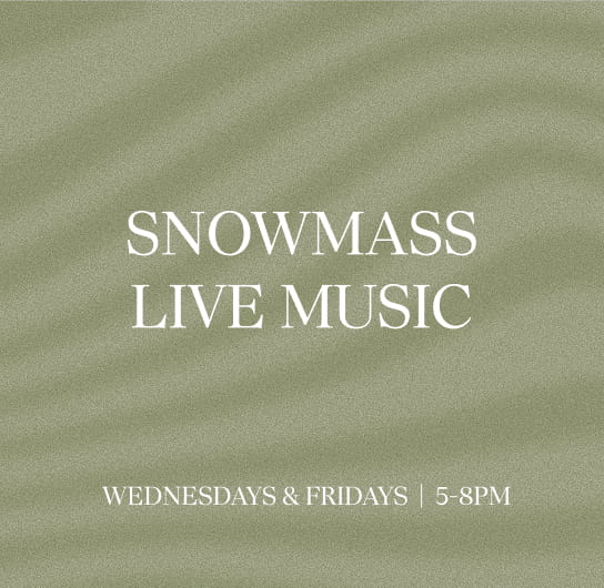 graphic that says "snowmass live music"