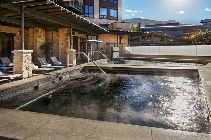 View of a spa pool at a hotel 
