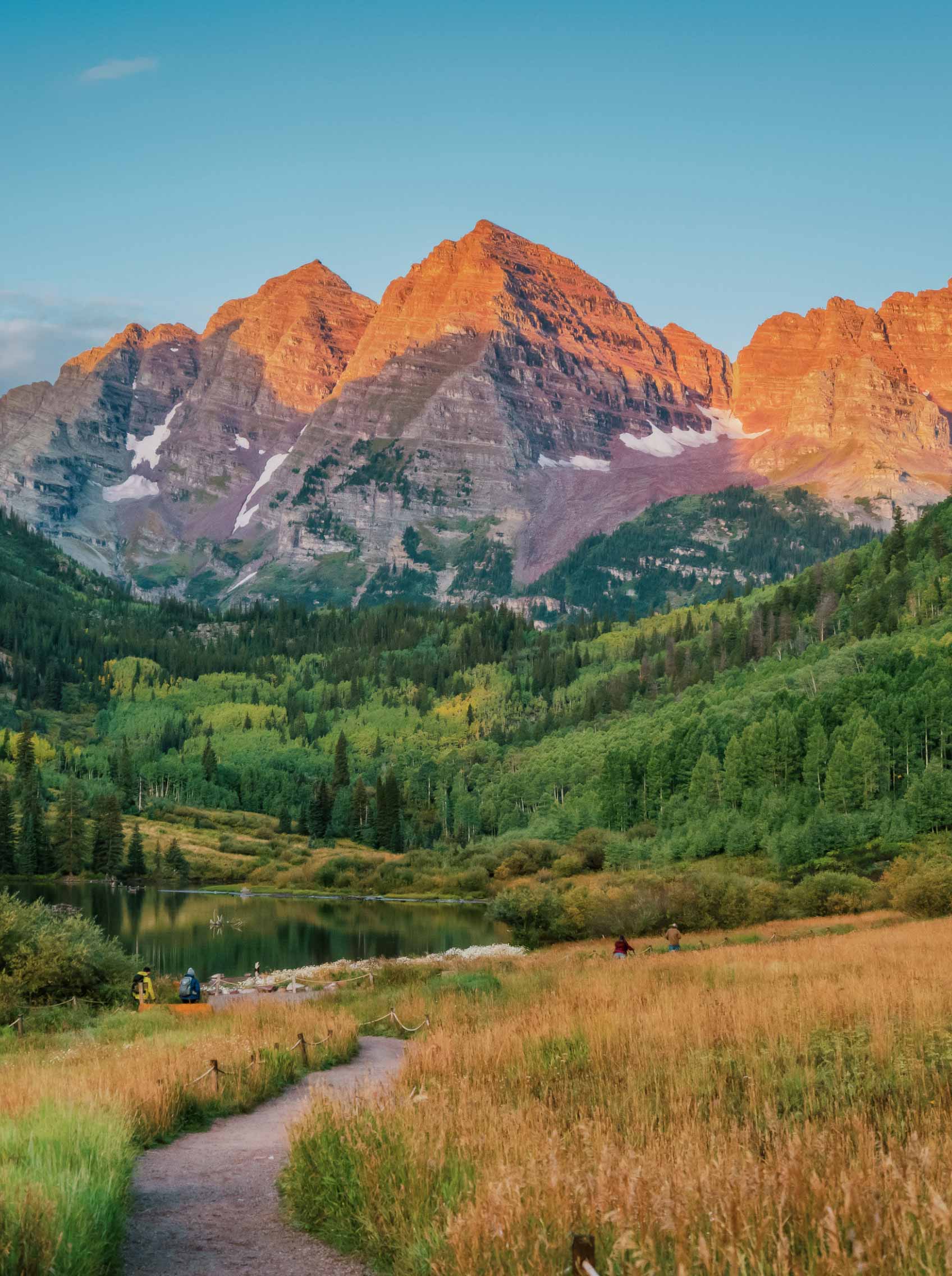 maroon bells at sunrise