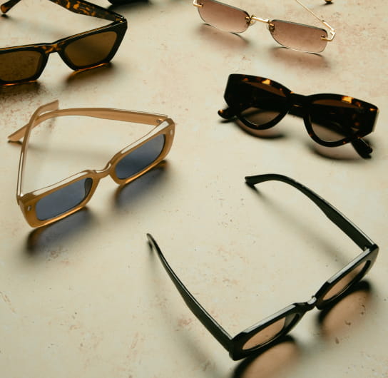 sunglasses on table