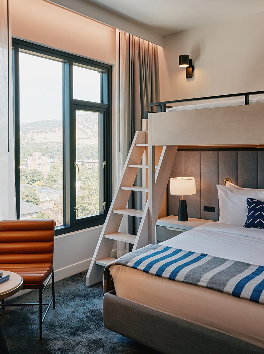 bunk bed in guest room