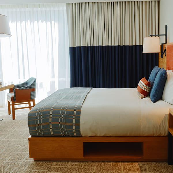 bed in luxury room