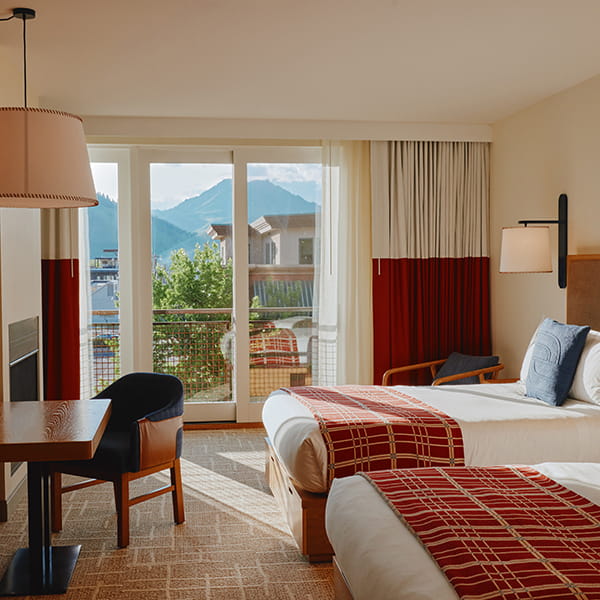 two queen beds in guest room