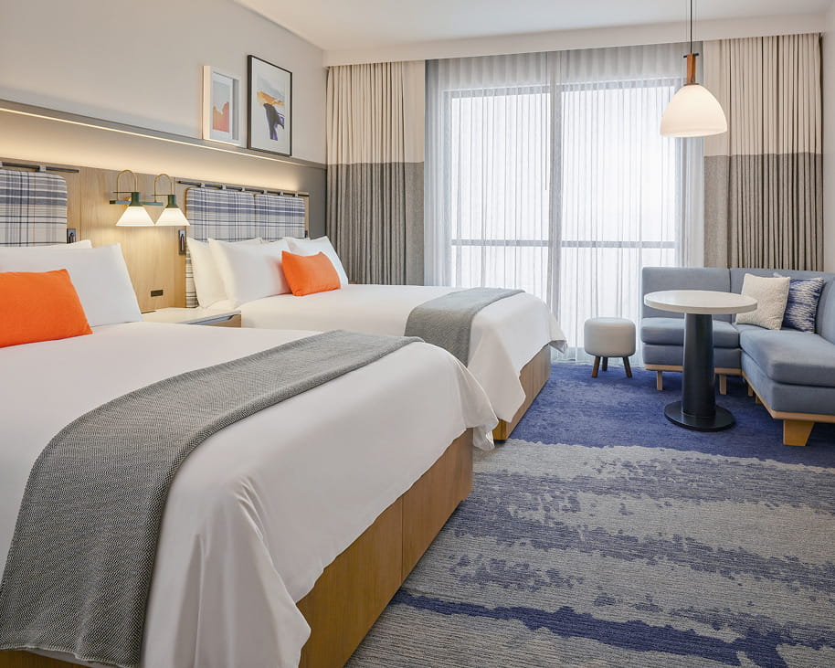 two queen beds in guest room
