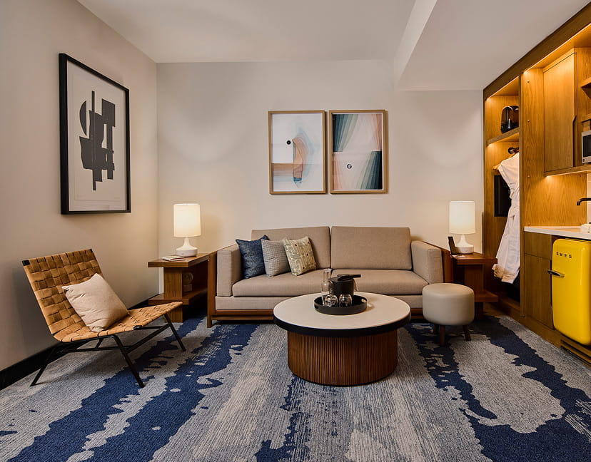 living area in limelight suite