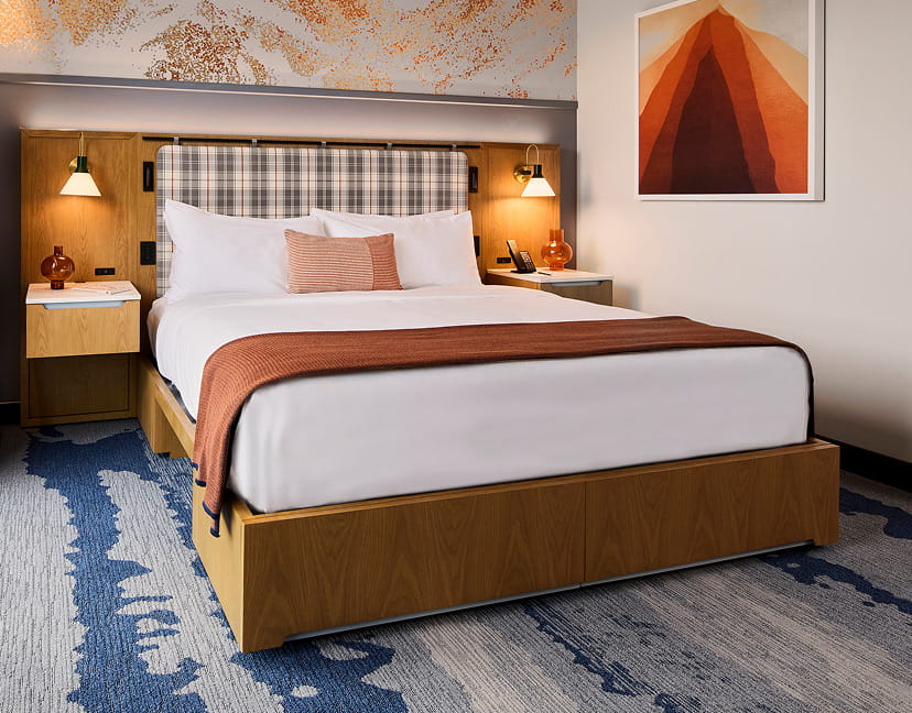 king bed in mammoth suite