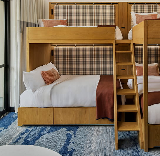 double bunks in guest room