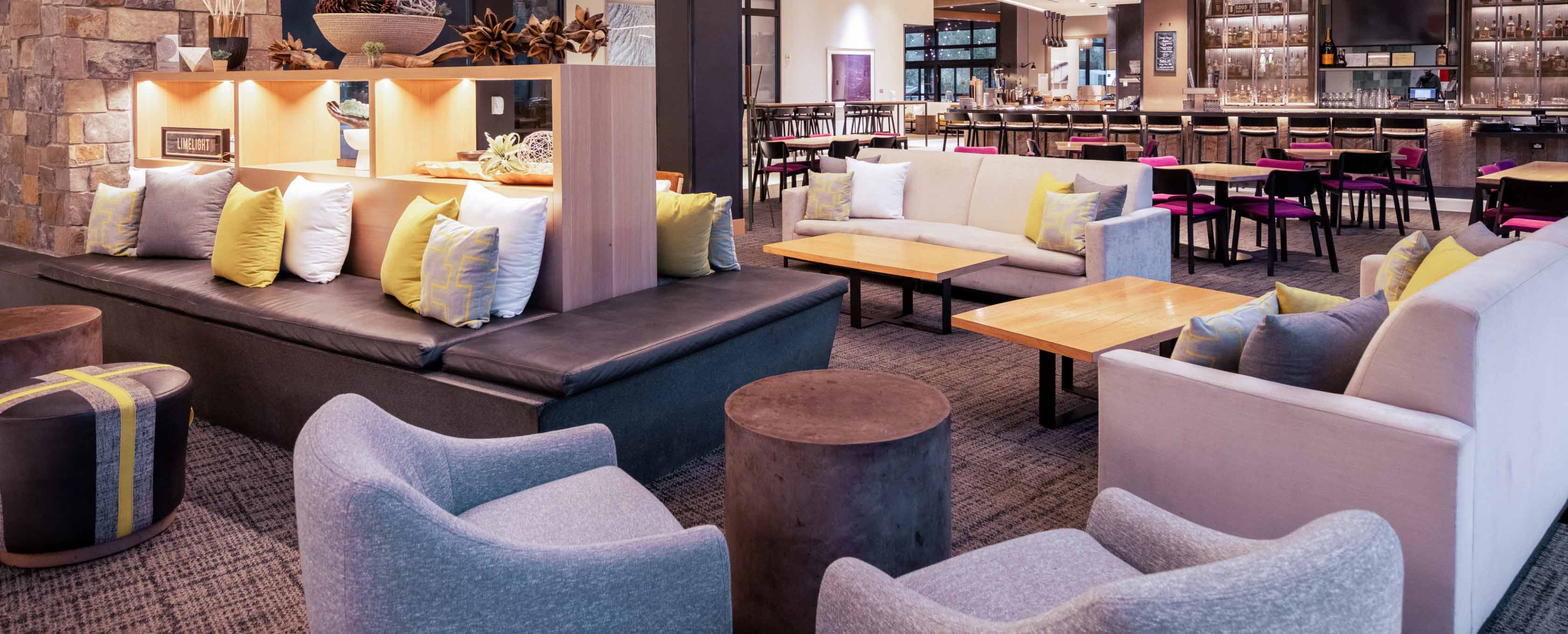 the lounge seating area