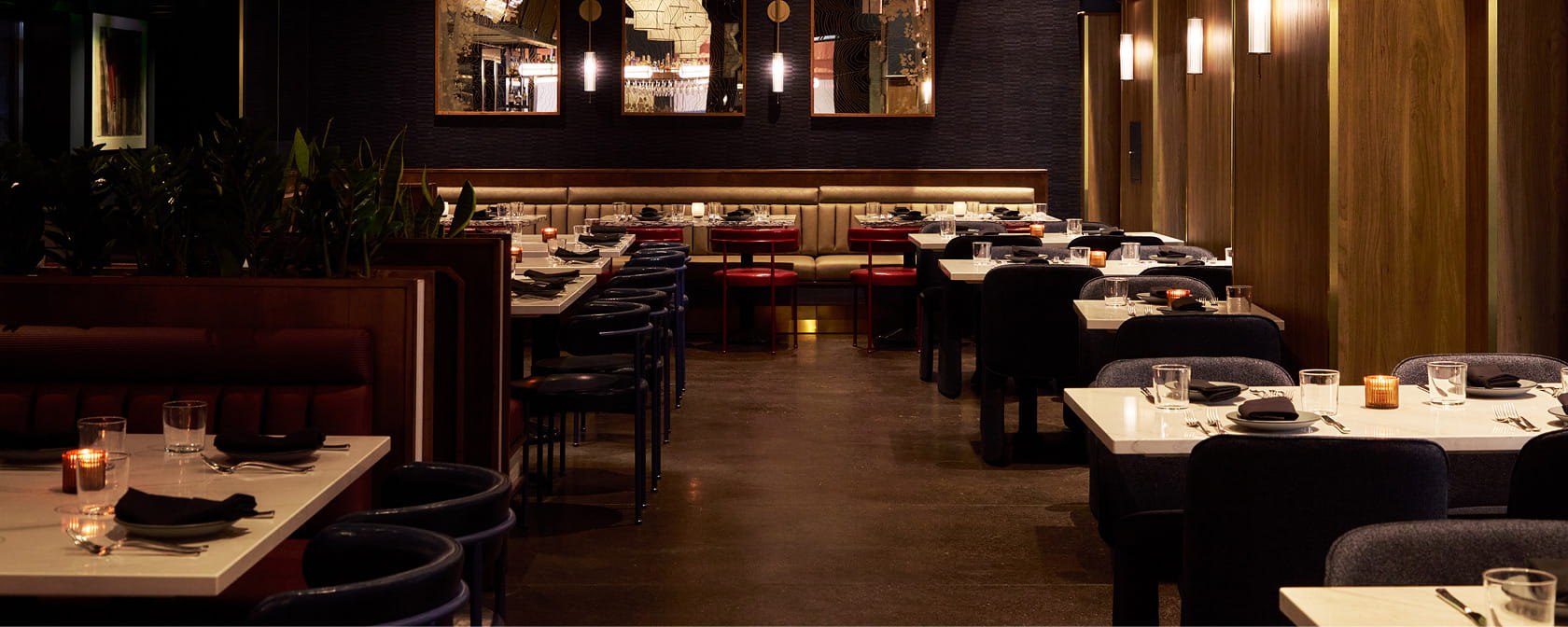 ajax dining room at night