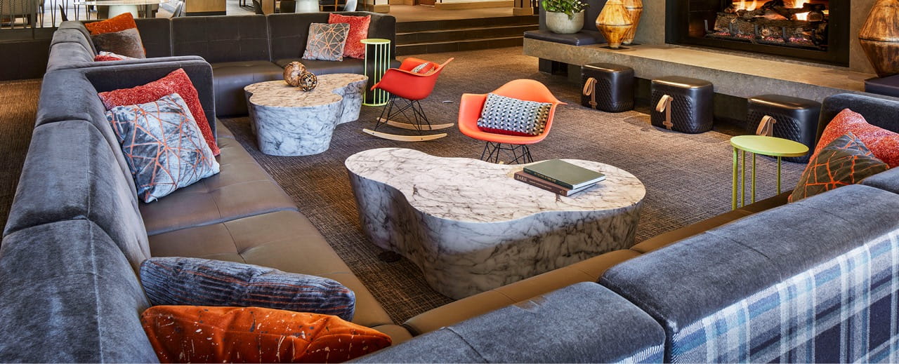 large couch and sitting area in the lounge