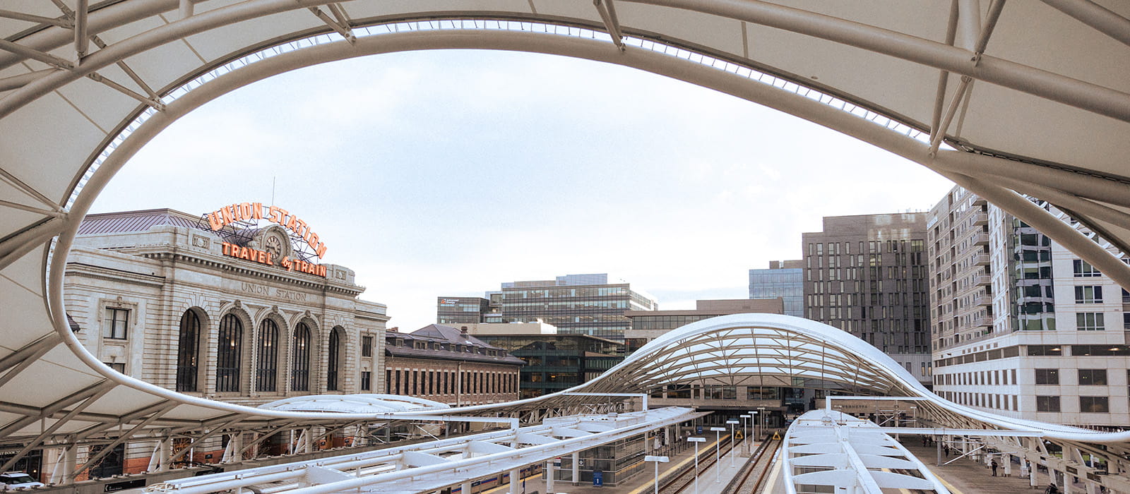 aerial view of exterior of union station