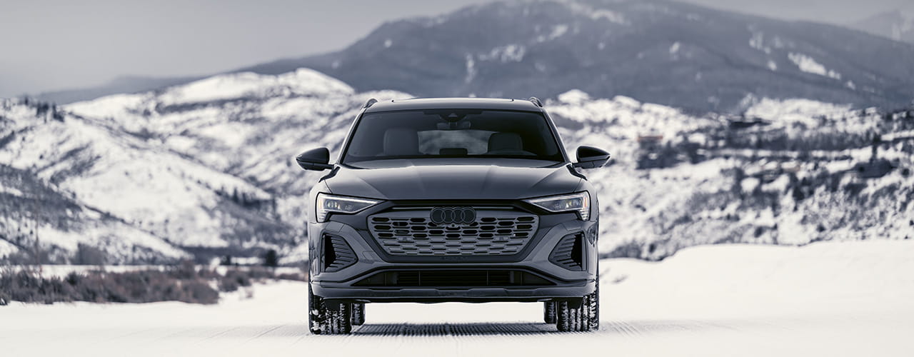 audi etron in mountains