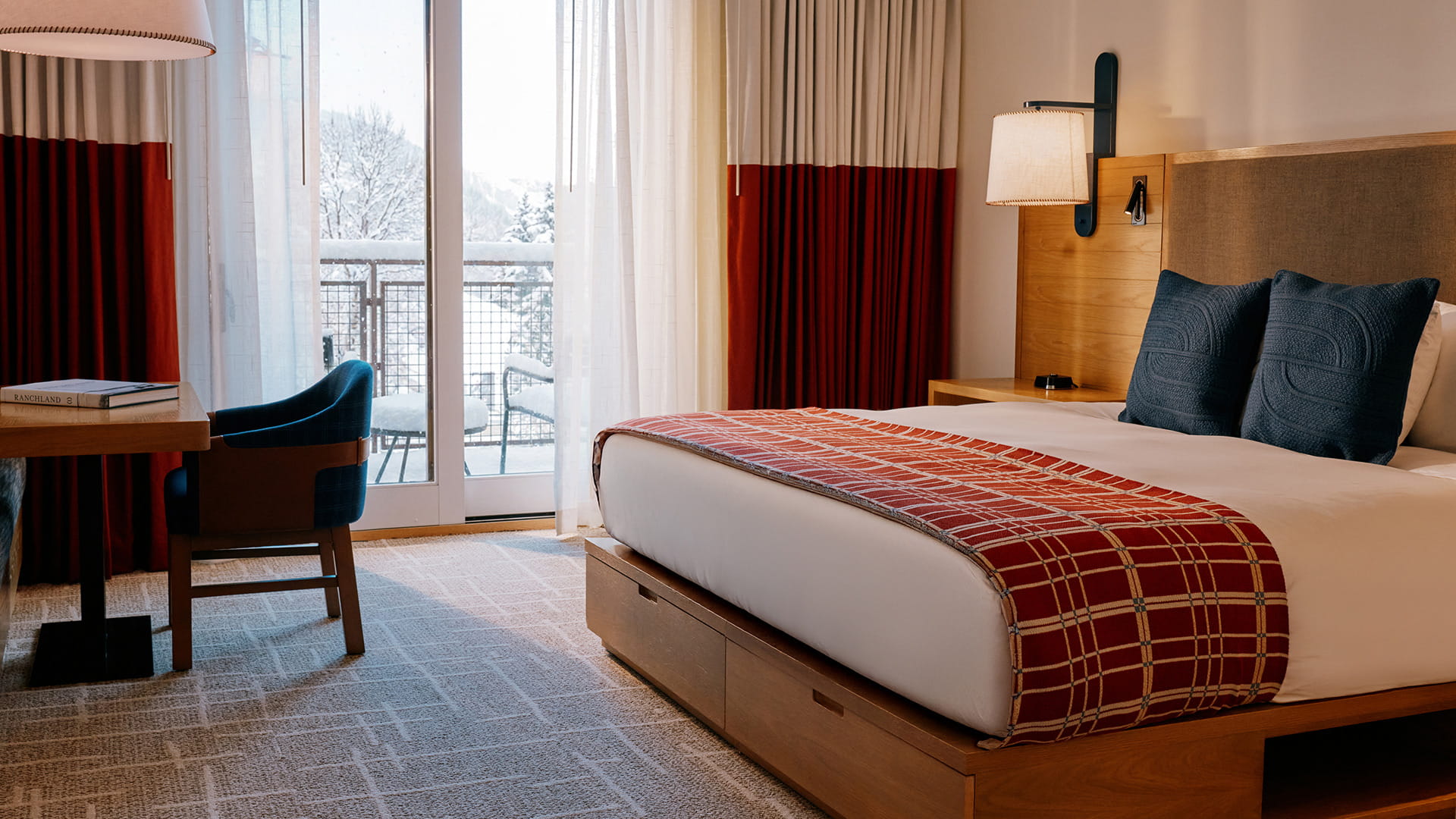 guest room at limelight ketchum