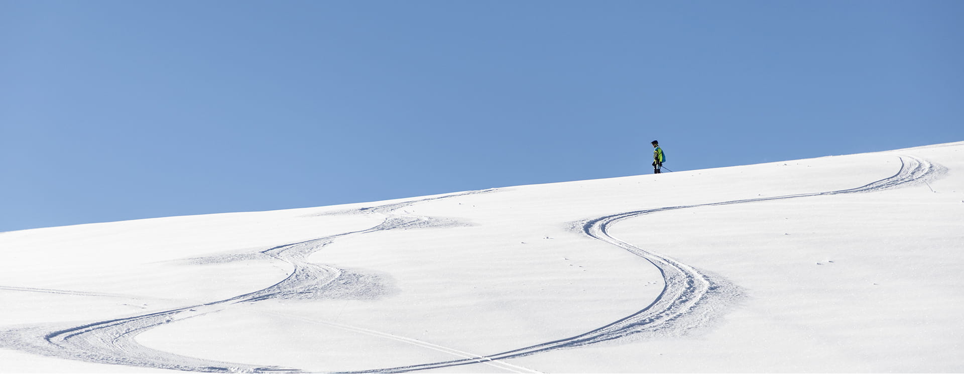 first tracks on the mountain
