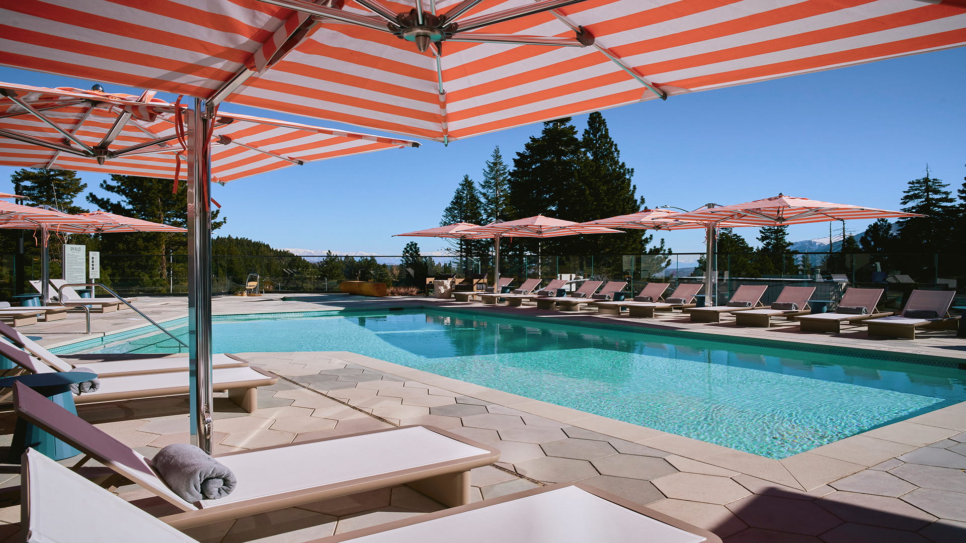outdoor hotel pool in the summer