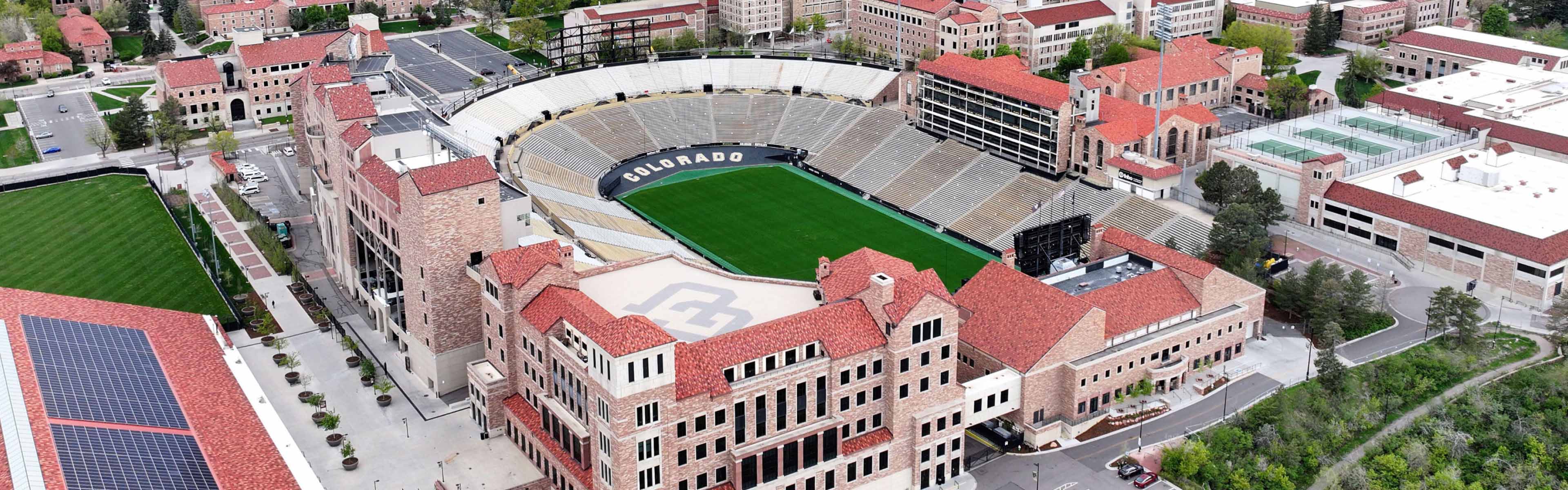 aerial view of cu stadium