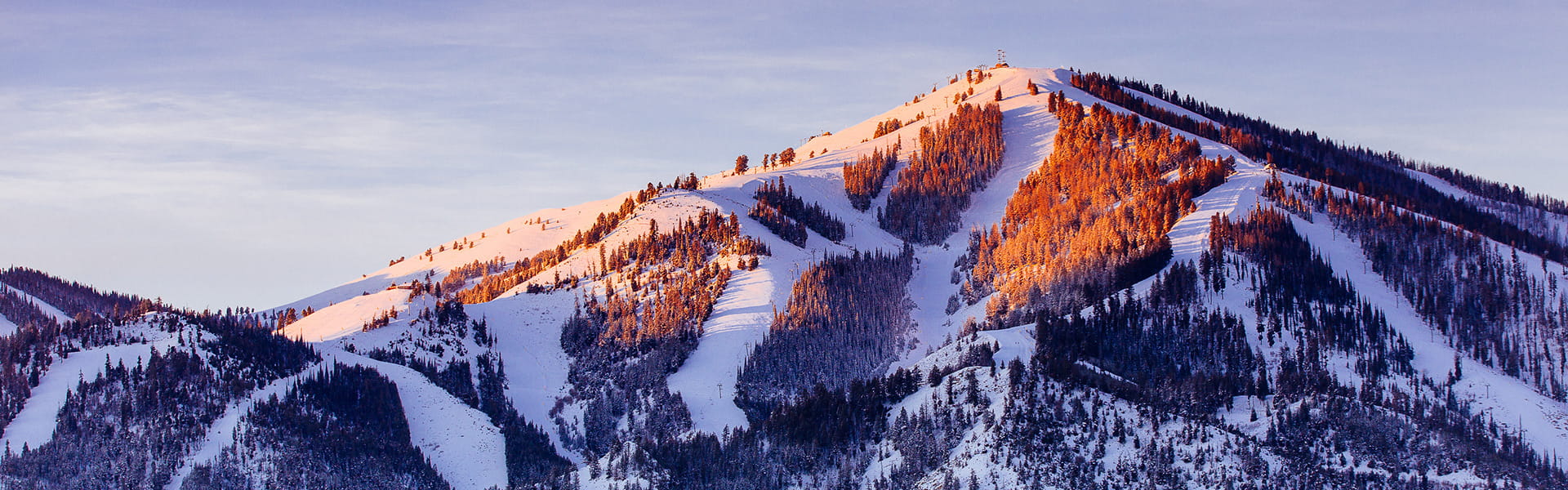 sun valley area mountains in winter