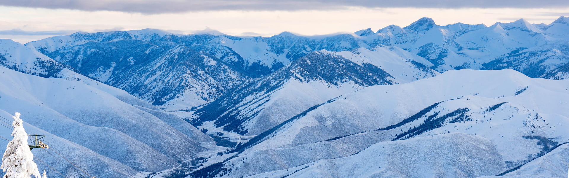 sun valley mountains in the winter