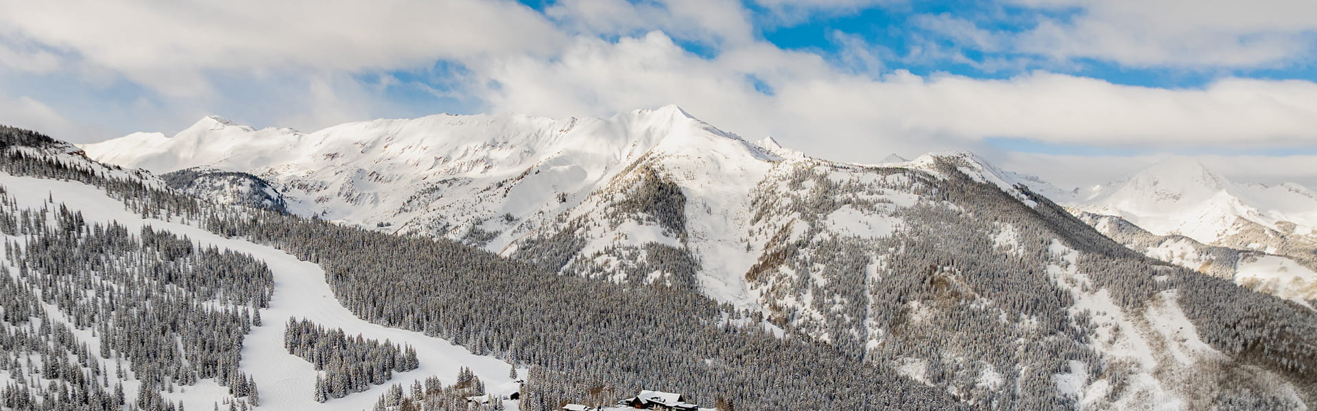Snowmass mountains in the winter